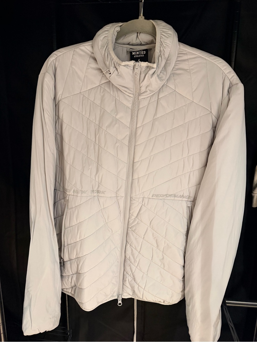 Minted Performance Men's Light Gray Quilted Performance Jacket